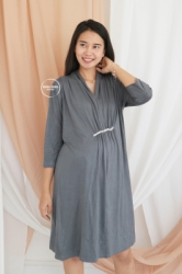 MAMA HAMIL Momo Dress Baju Hamil Menyusui Katun Kaos Adem Nyaman Murah Modis Elegant Simple Kondangan Outfit   DRO 959 11  large